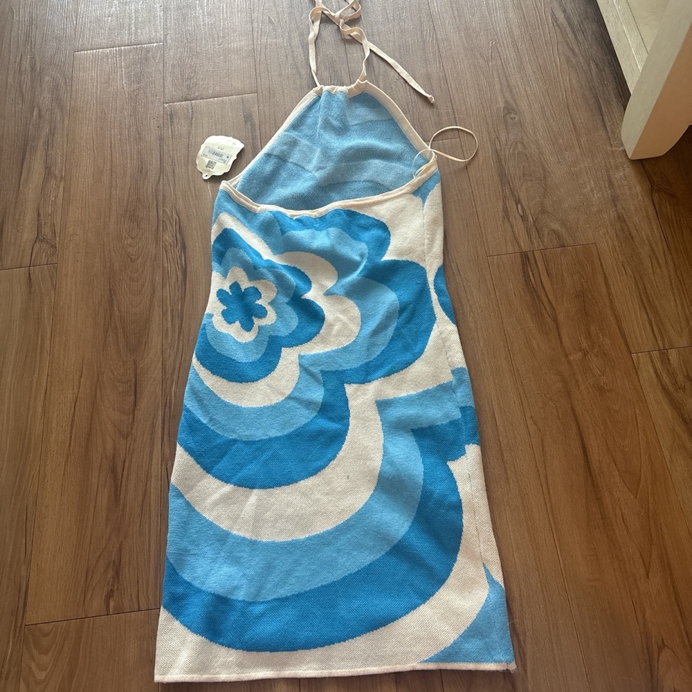 Altar'd State Blue and White Halter Dress - Picture 3 of 3